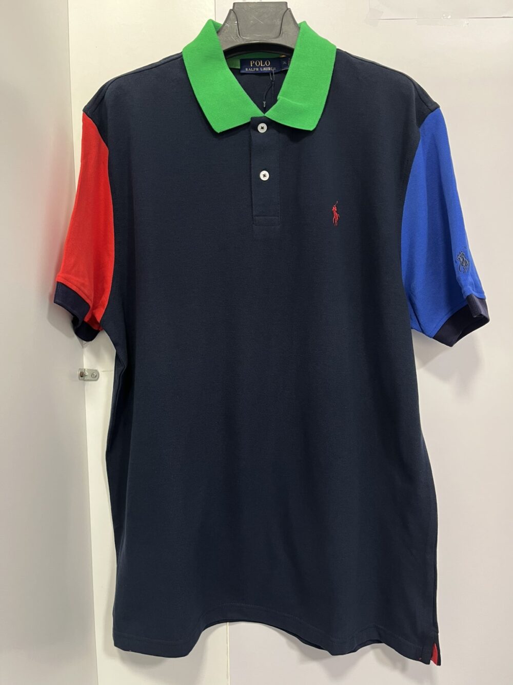Majica Polo teget sa zel krag