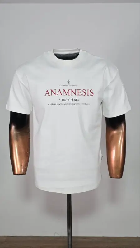 Majica muška pamuk Amnessis bijela