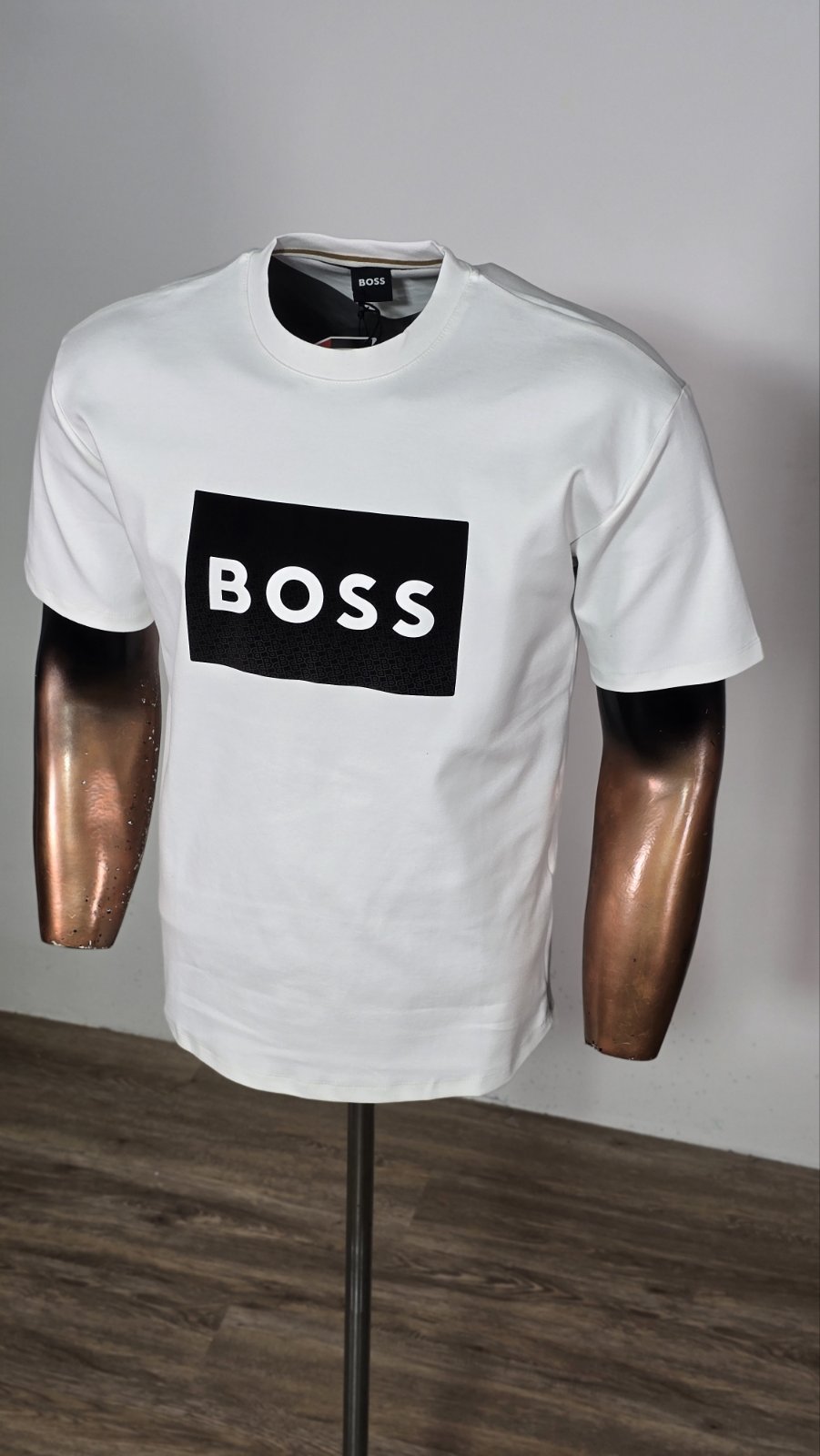 Majica muška pamuk Boss bijela vz - Image 4