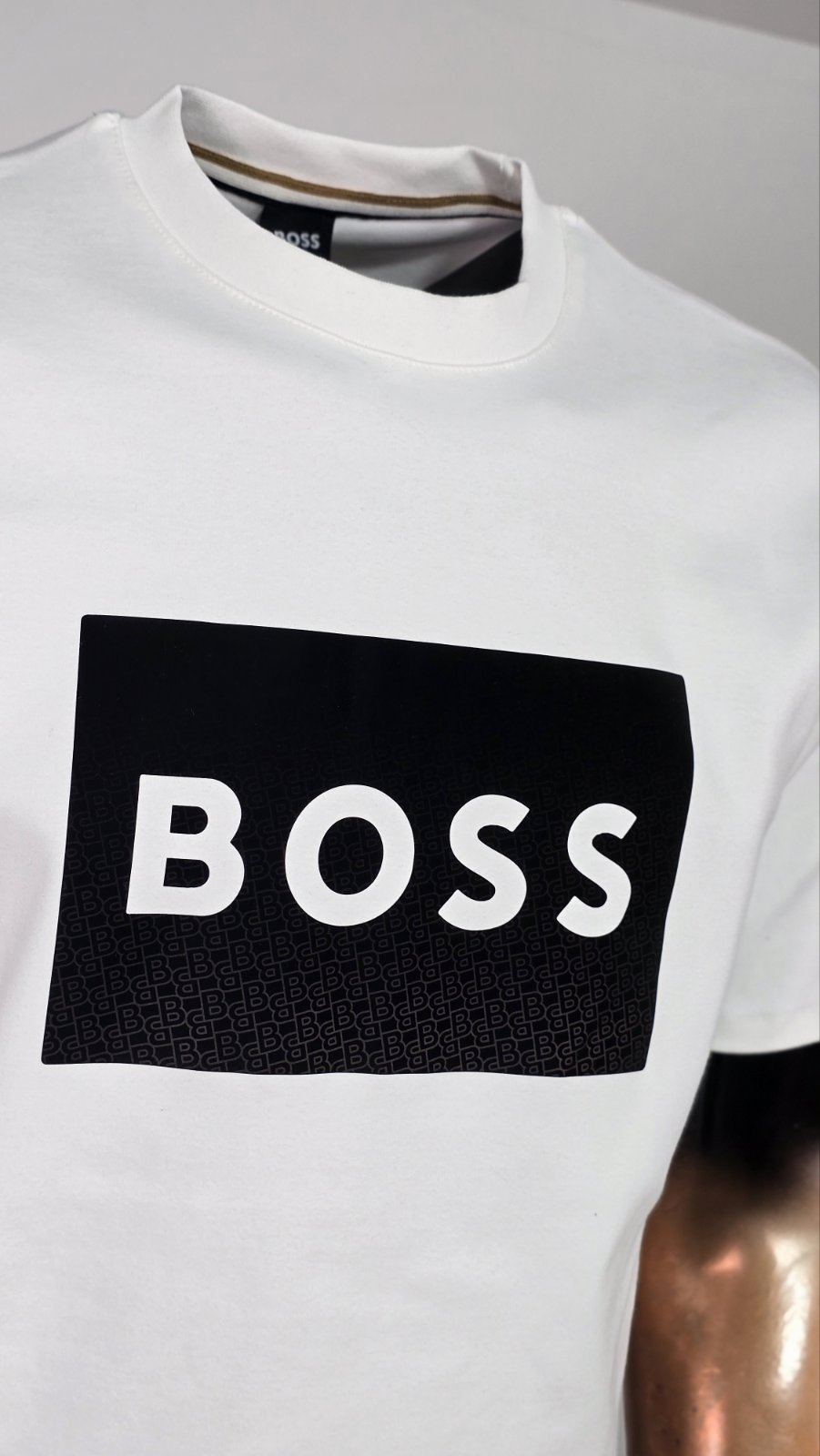 Majica muška pamuk Boss bijela vz - Image 5