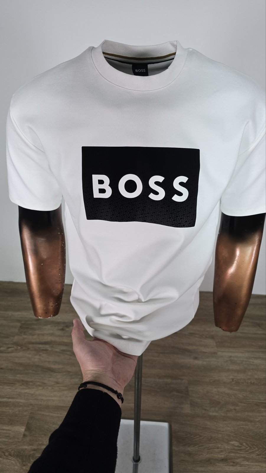 Majica muška pamuk Boss bijela vz - Image 6