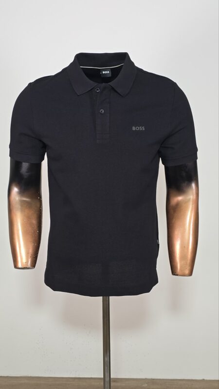 Majica Boss crna kragna