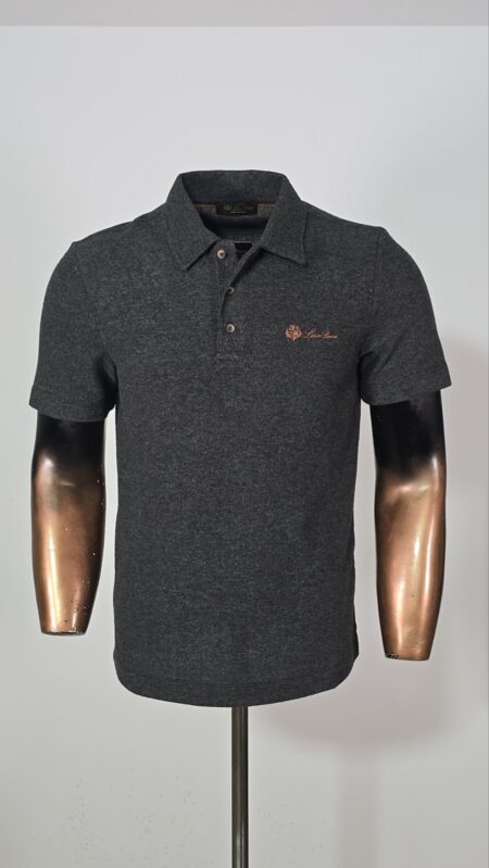 Majica Polo Loro Piana kasmir crna