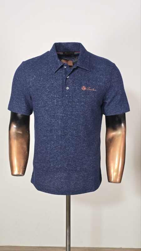 Majica Polo Loro Piana kasmir plava