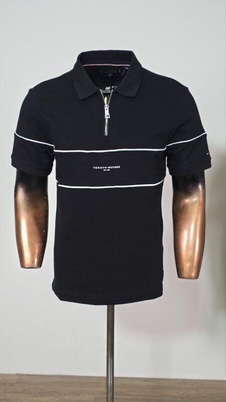Majica Polo Tomy pruge crna