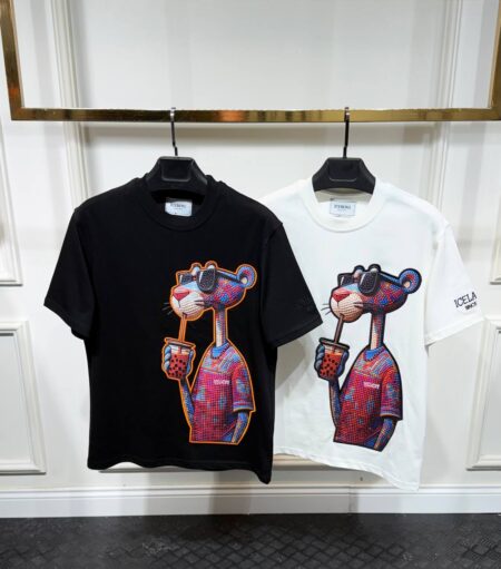 Majica Iceberg Pink Panter BIJELA